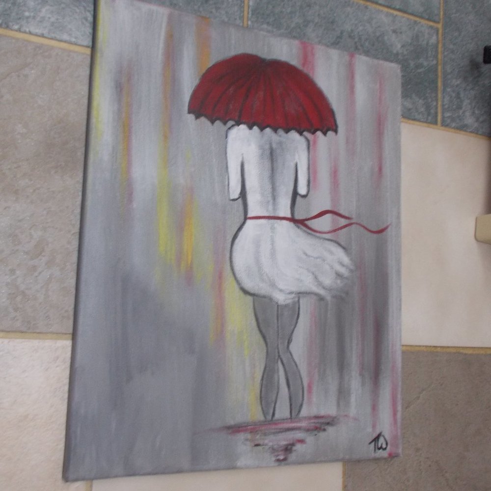 "Stepping Out" acrylic painting, 16"x20"